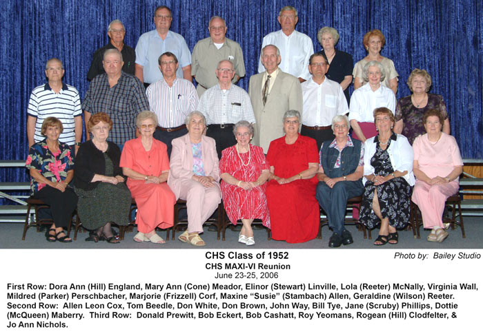 Please wait for the photo to load... Class of 1952 Maxi-VI