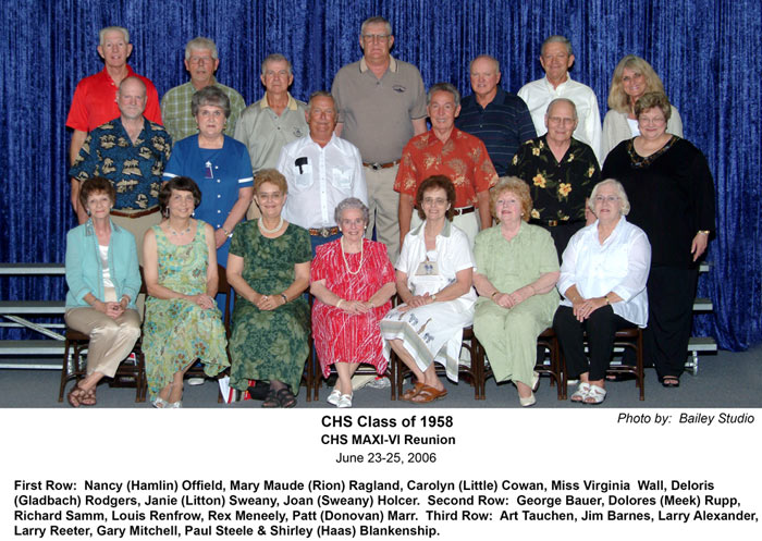 Please wait for the photo to load... Class of 1958 Maxi-VI